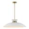 Nuvo Perkins 1-Light Large Pendant Matte White with Burnished Brass 60/7465 - alternate 4